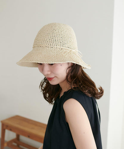 細編織紙編帽