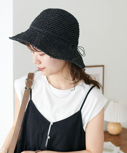 細編織紙編帽