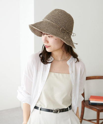 細編織紙編帽