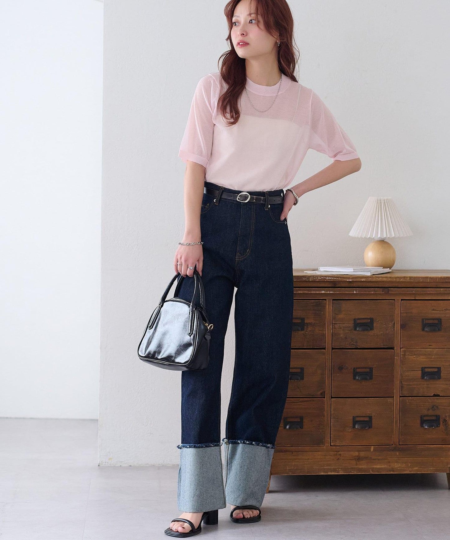 Discoat 透紗半袖套頭上衣