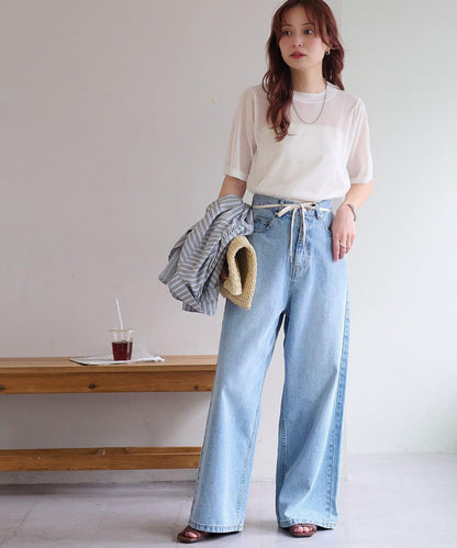 Discoat 透紗半袖套頭上衣