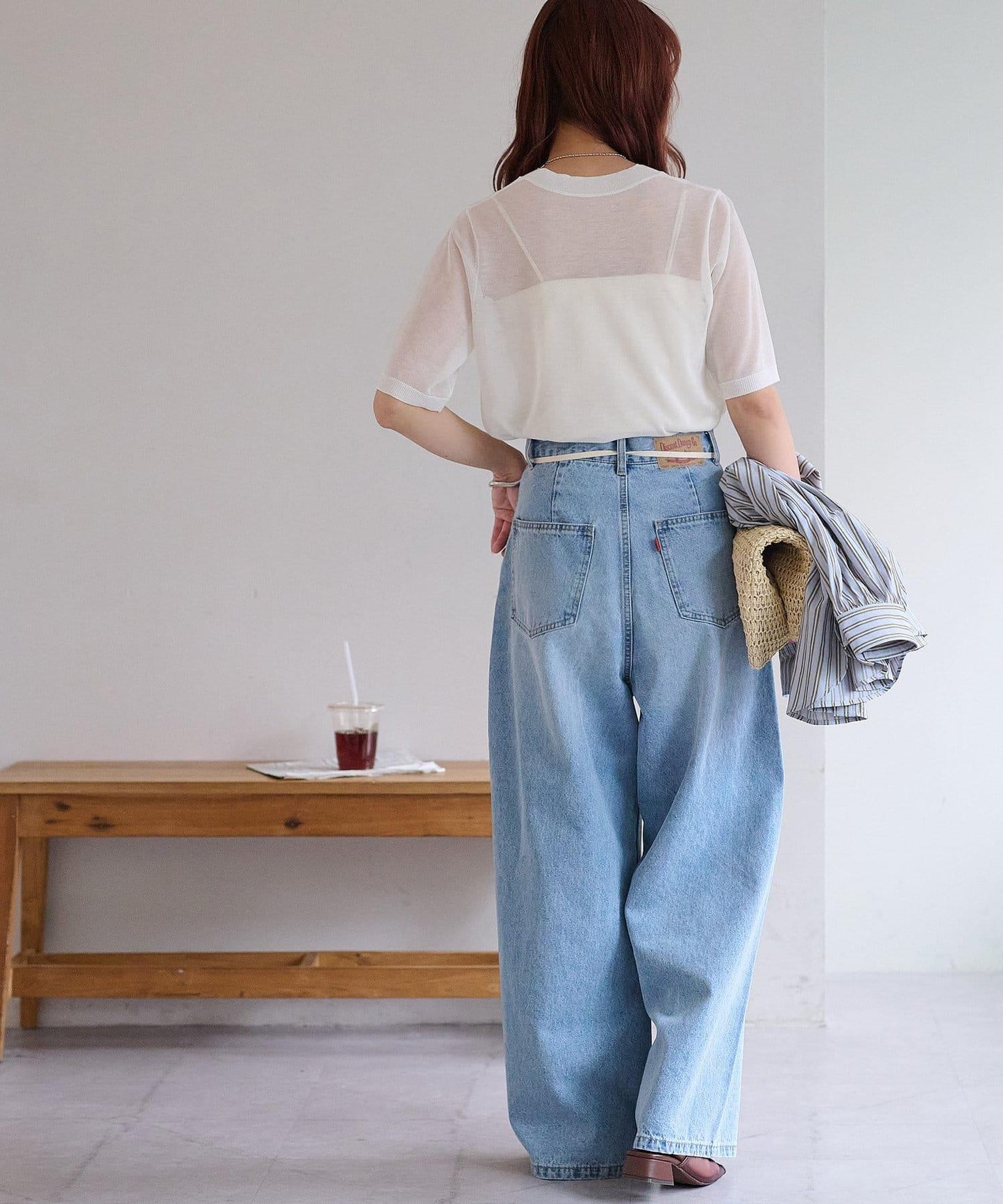 Discoat 透紗半袖套頭上衣