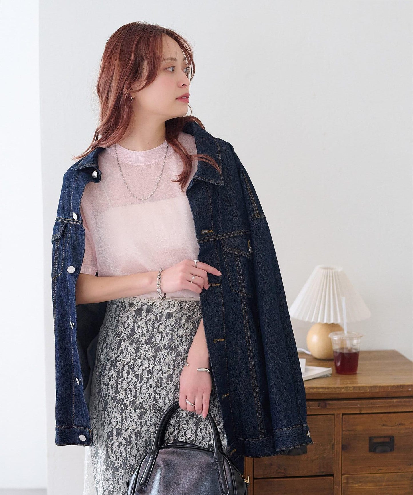 Discoat 透紗半袖套頭上衣