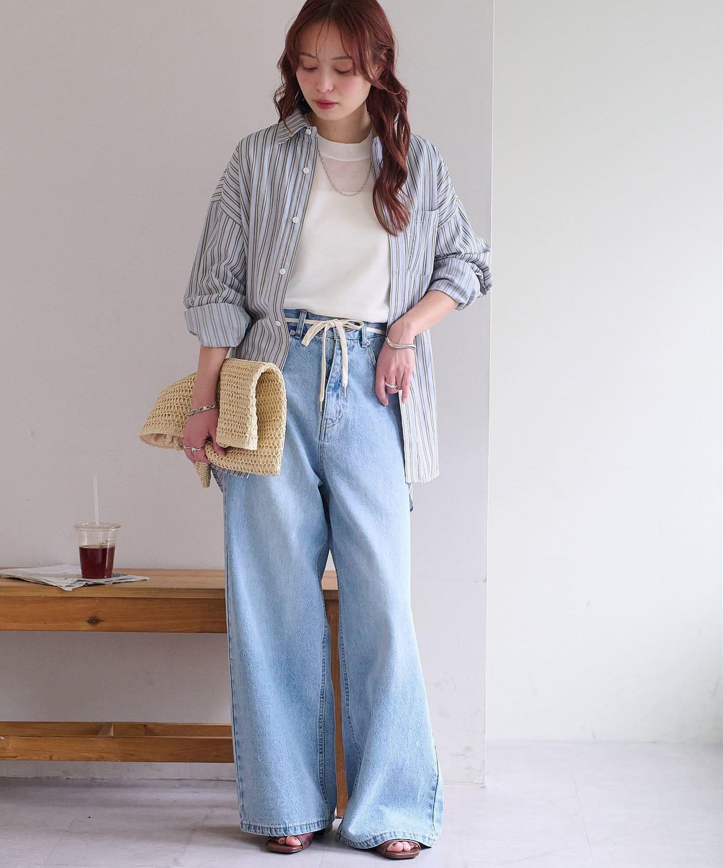 Discoat 透紗半袖套頭上衣