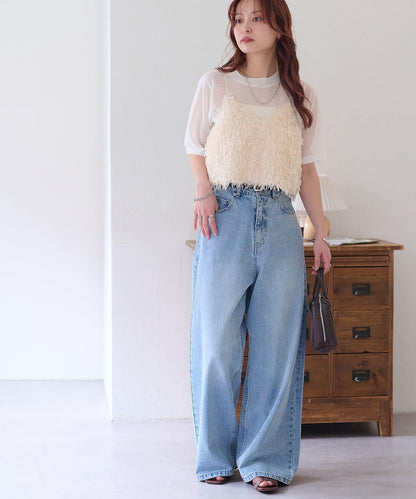 Discoat 透紗半袖套頭上衣