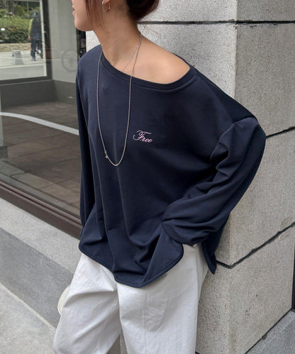 SAKURA企劃 迷你空氣層面料 logo長袖T恤