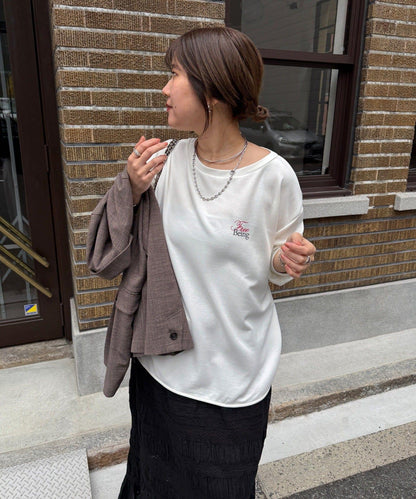 SAKURA企劃 迷你空氣層面料 logo長袖T恤