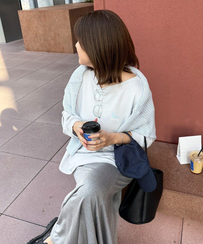 SAKURA企劃 迷你空氣層面料 logo長袖T恤