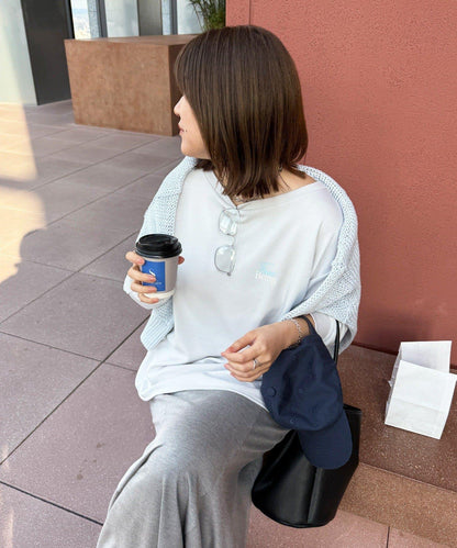 SAKURA企劃 迷你空氣層面料 logo長袖T恤