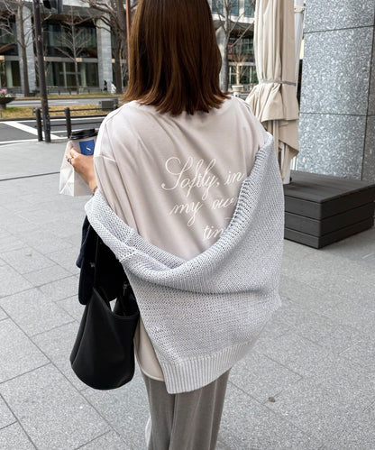 SAKURA企劃 迷你空氣層面料 logo長袖T恤