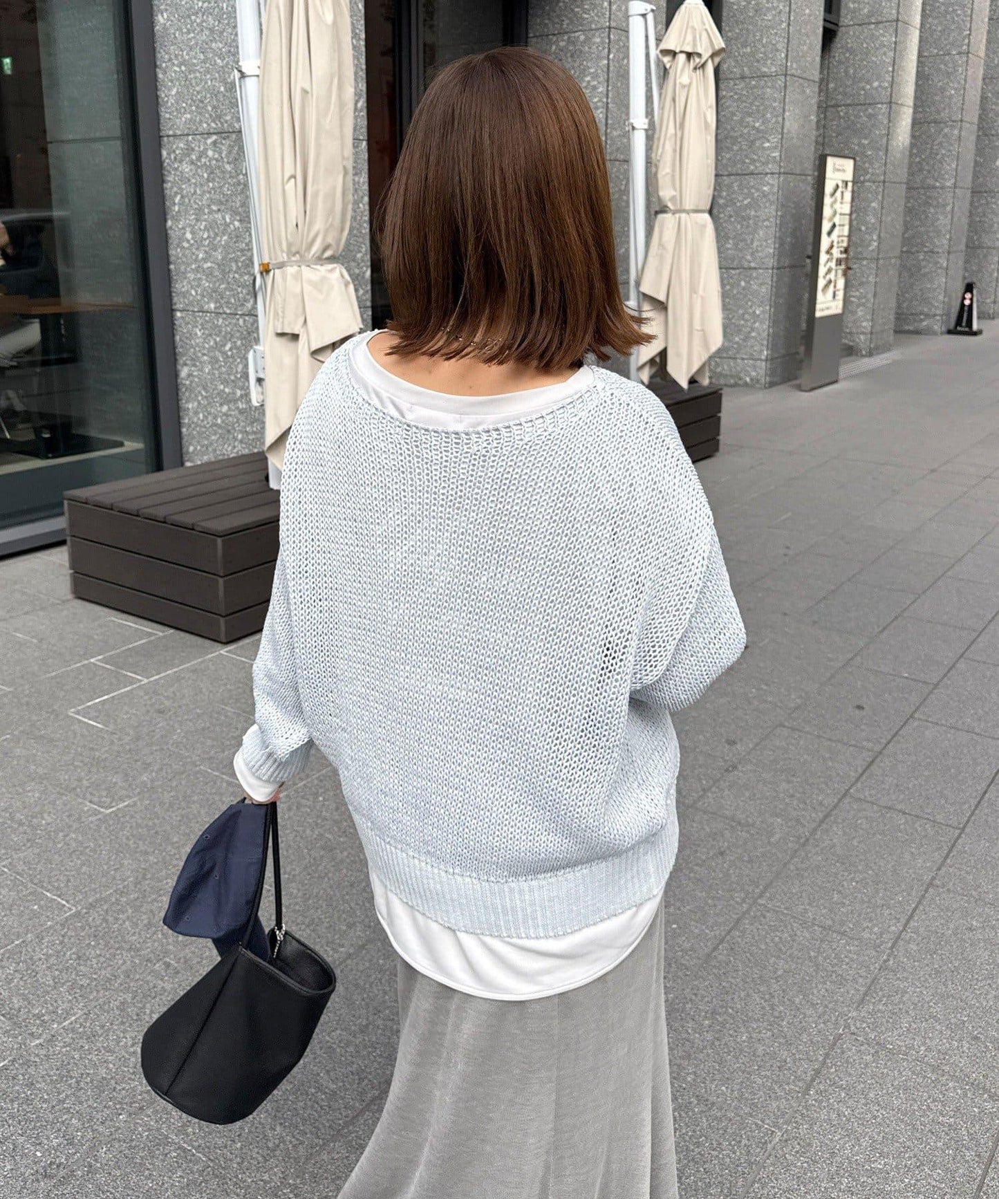 SAKURA企劃 迷你空氣層面料 logo長袖T恤