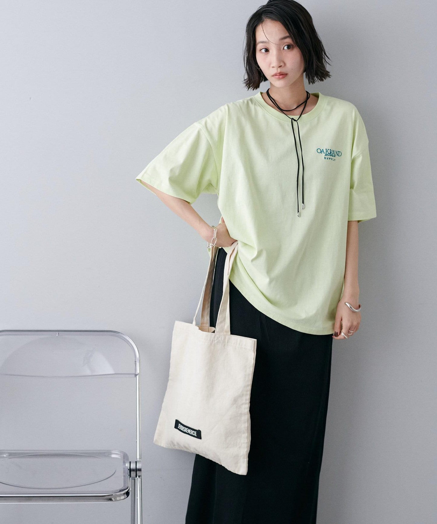 Discoat 彩色刺繡logo T恤