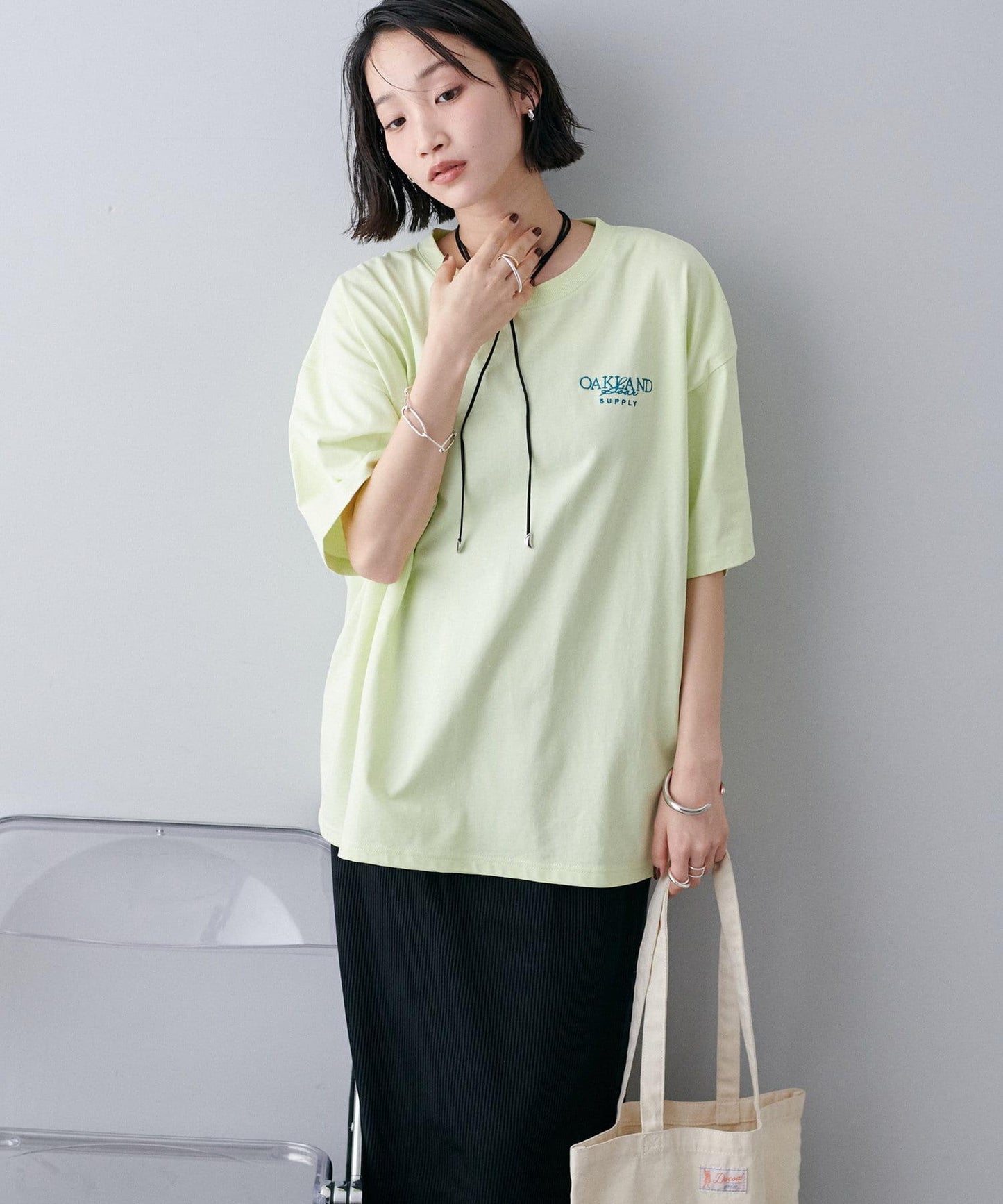 Discoat 彩色刺繡logo T恤