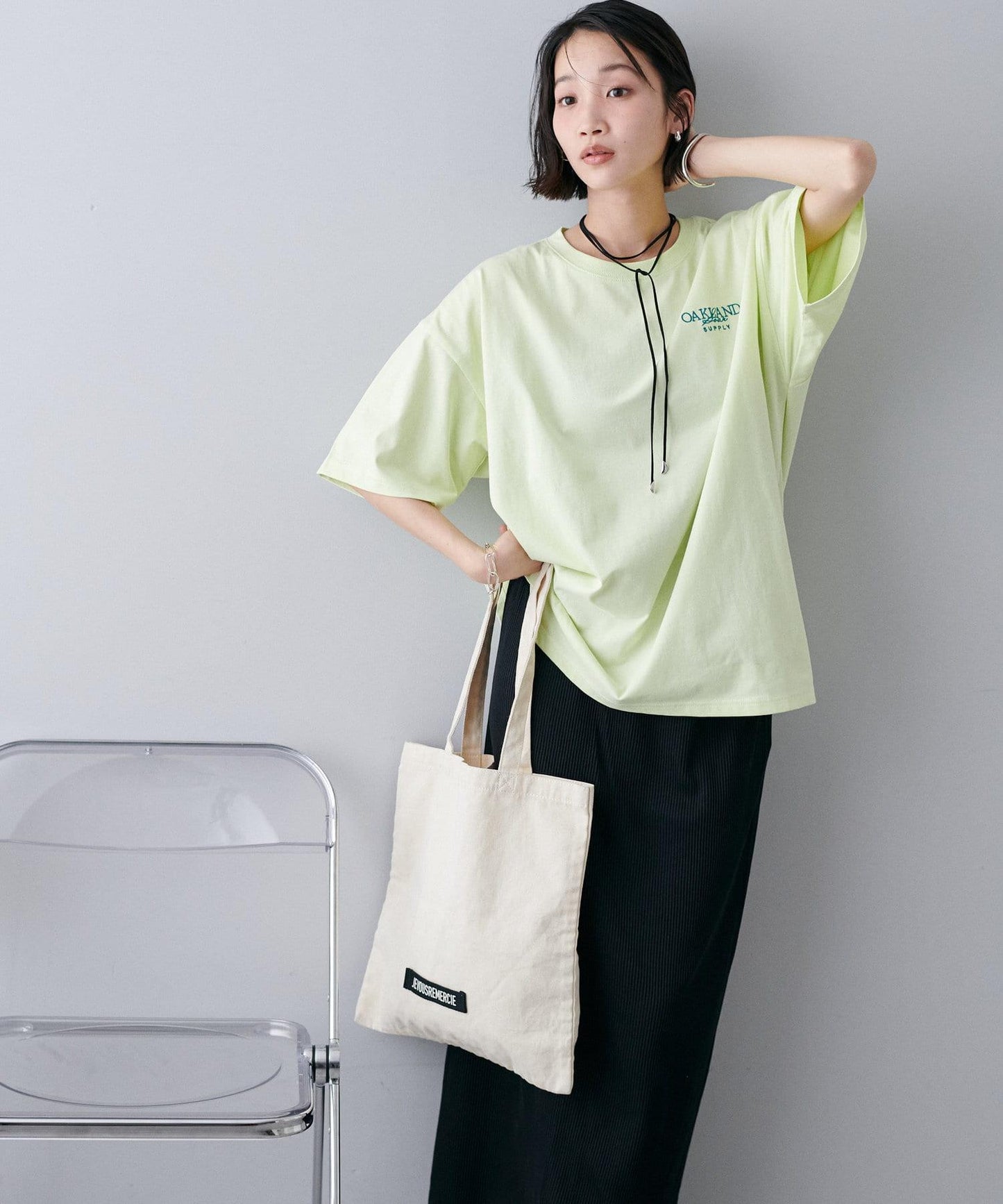 Discoat 彩色刺繡logo T恤