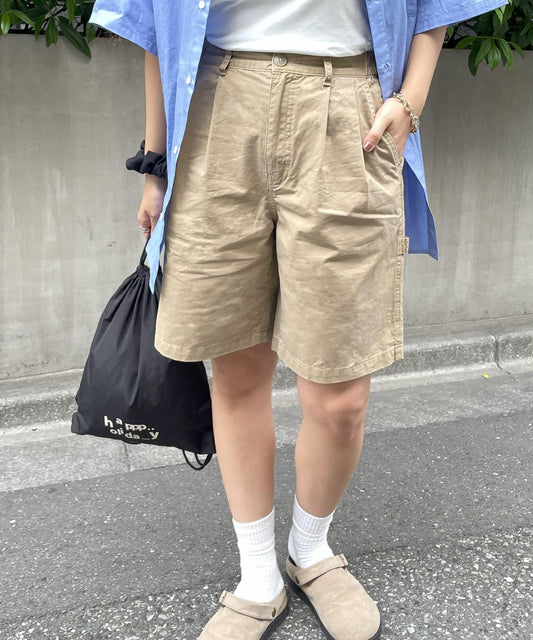 純棉斜紋工裝半褲 休閒短褲