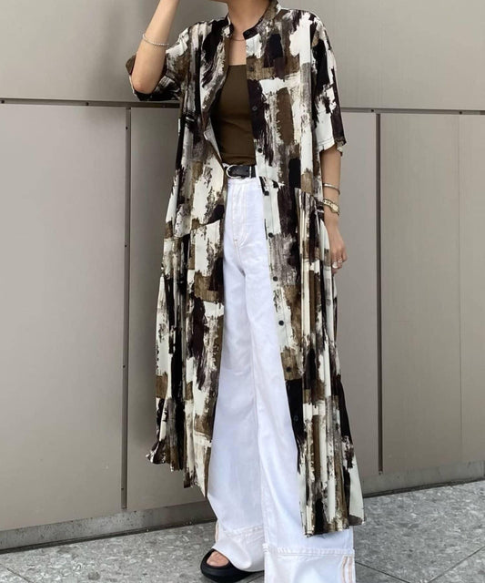 ear PAPILLONNER 短袖 斜向褶皺 連衣裙