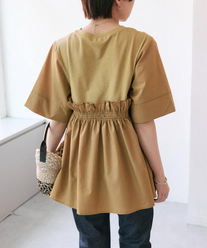 ear PAPILLONNER 荷葉邊抽褶上衣