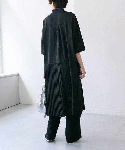 ear PAPILLONNER 短袖 隨機下襬內褶 連衣裙