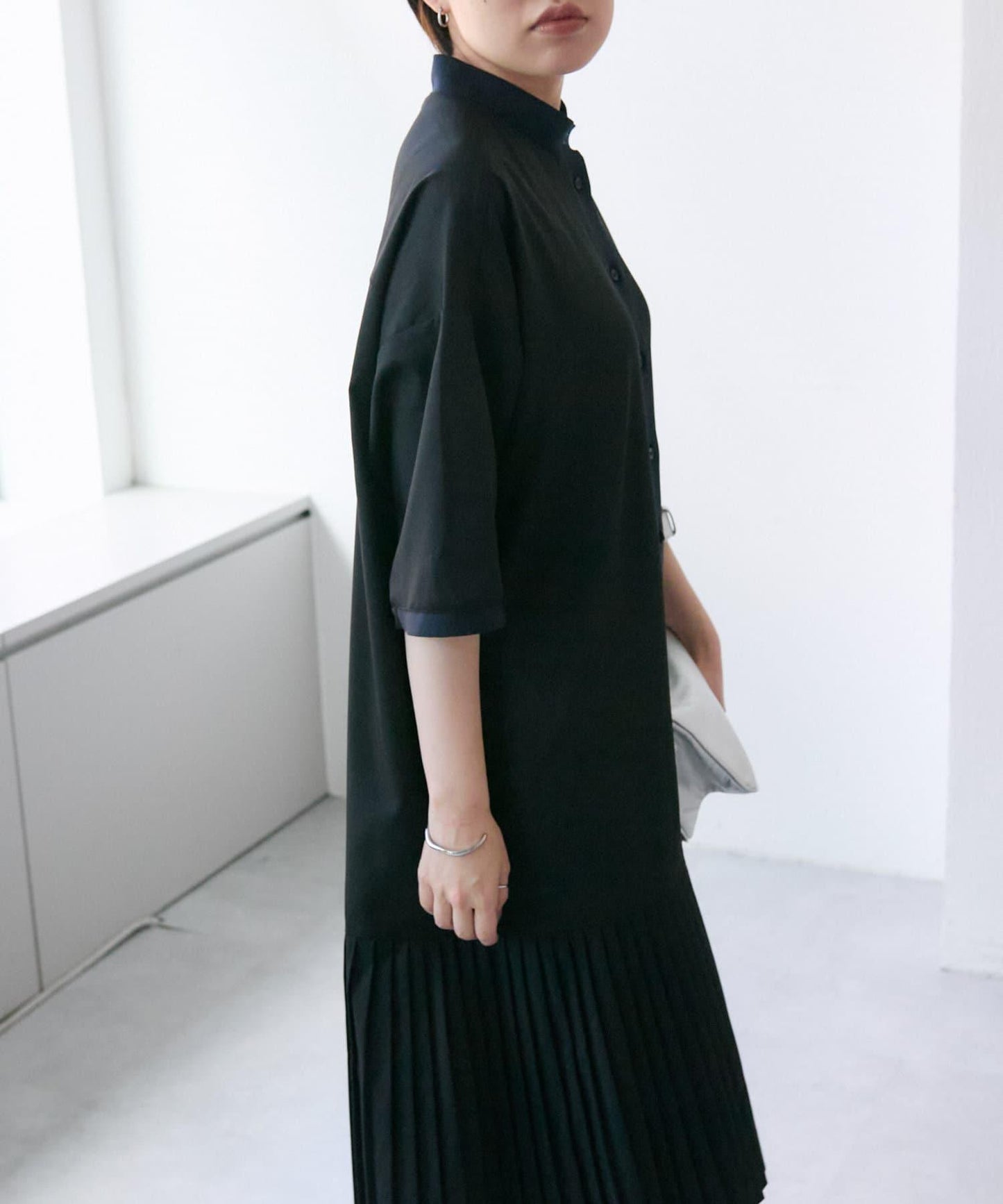 ear PAPILLONNER 短袖 隨機下襬內褶 連衣裙