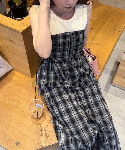 鏤空設計 2piece 揹帶褲套裝