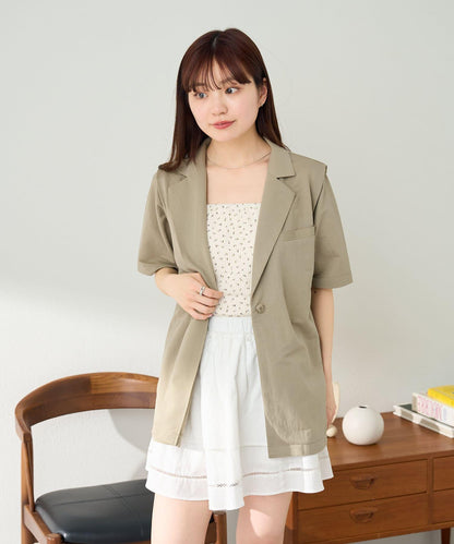 棉質荷葉邊迷你半身裙