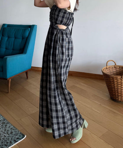 鏤空設計 2piece 揹帶褲套裝