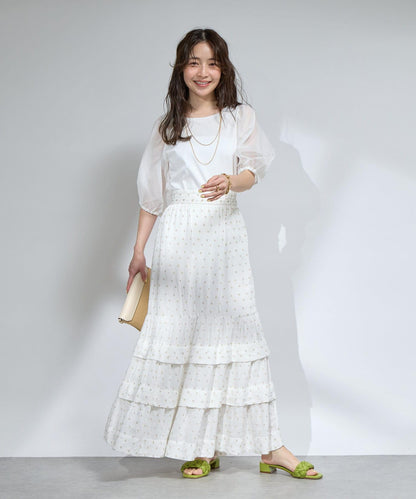 La boutique BonBon 透紗蓬袖上衣