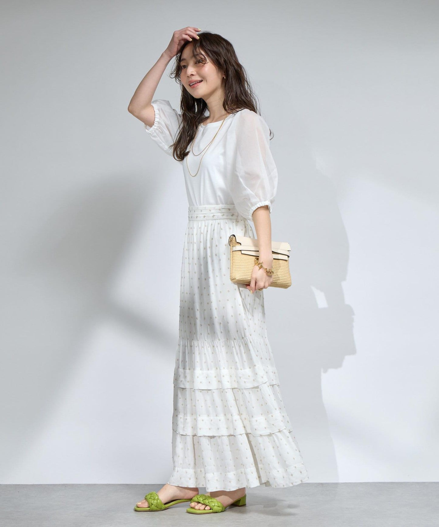 La boutique BonBon 透紗蓬袖上衣