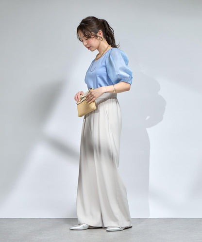 La boutique BonBon 透紗蓬袖上衣