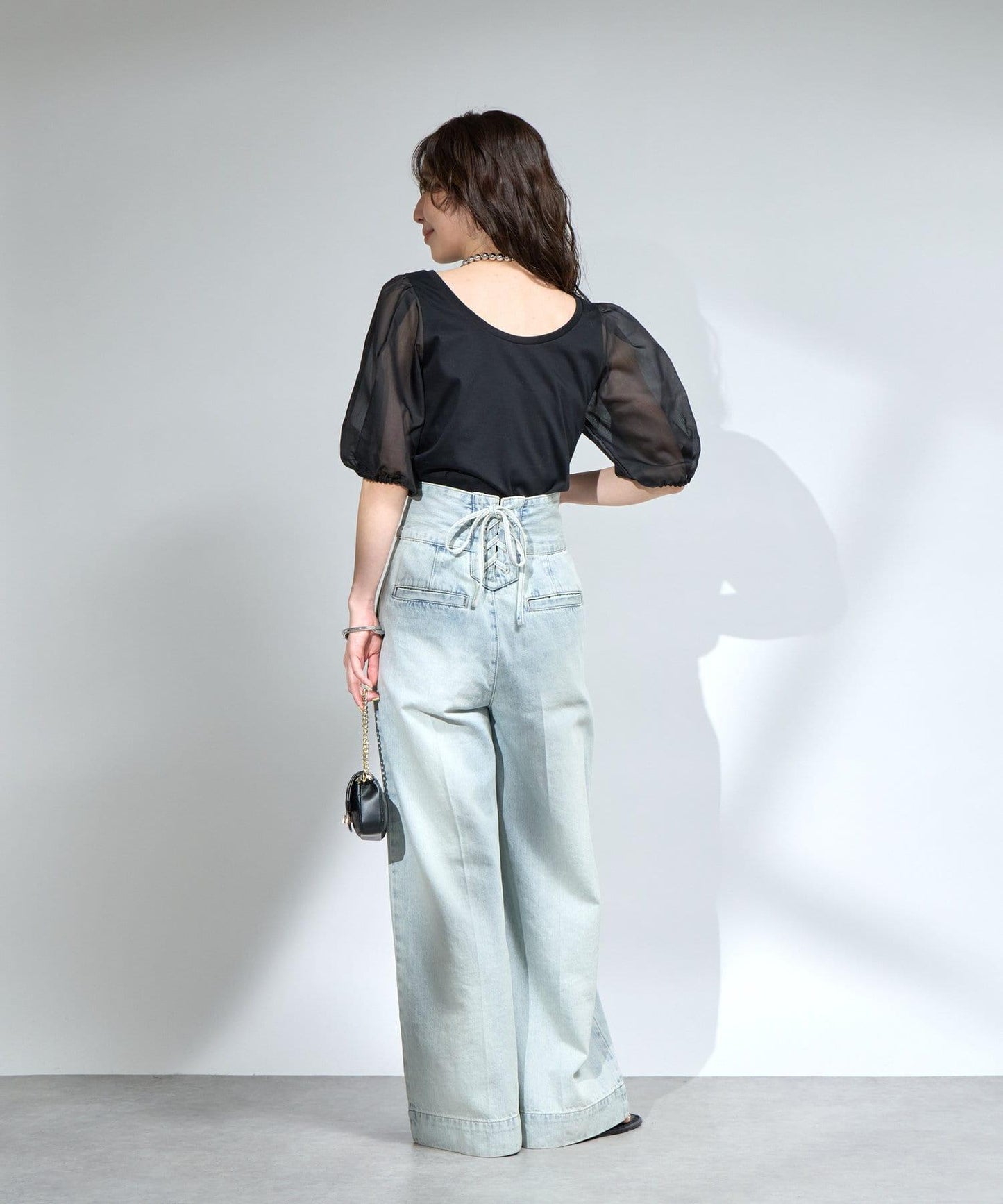 La boutique BonBon 透紗蓬袖上衣