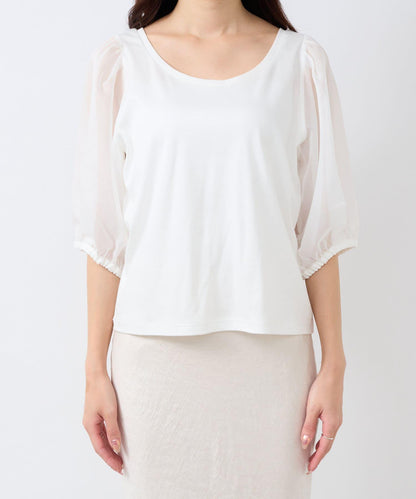 La boutique BonBon 透紗蓬袖上衣