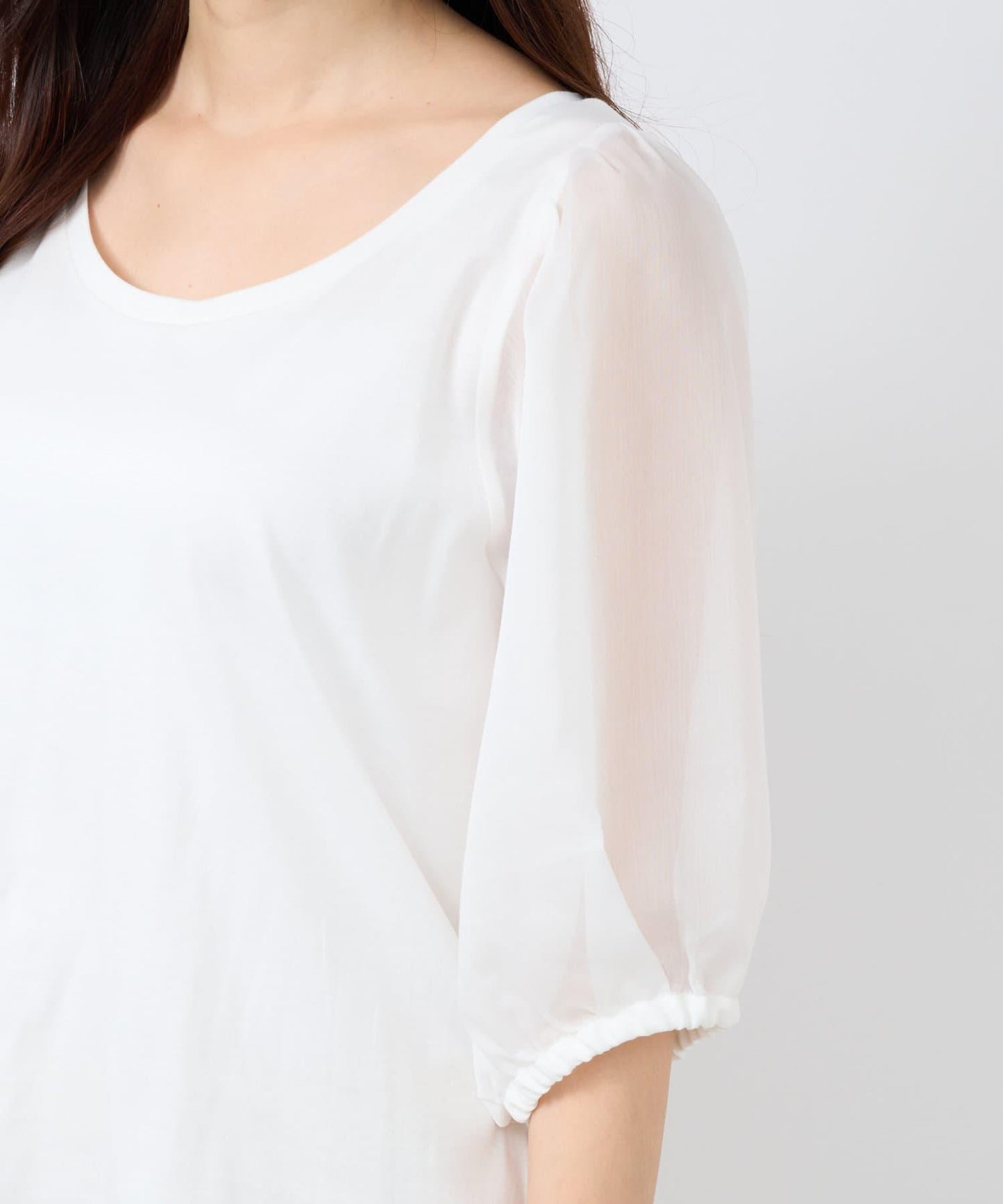 La boutique BonBon 透紗蓬袖上衣