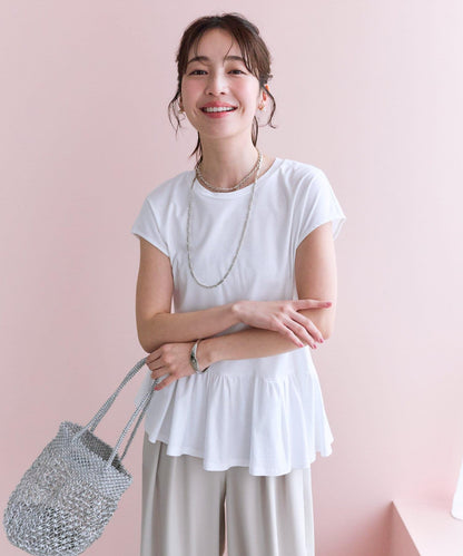 La boutique BonBon 不對稱荷葉擺設計 針織上衣