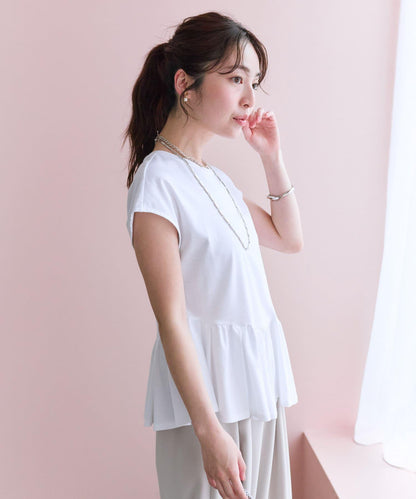 La boutique BonBon 不對稱荷葉擺設計 針織上衣