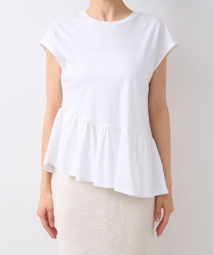 La boutique BonBon 不對稱荷葉擺設計 針織上衣