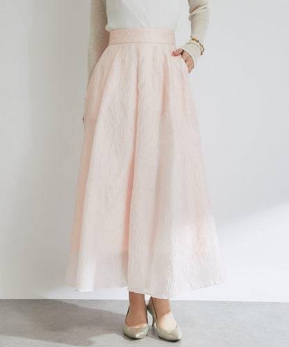 透紗提花半身裙