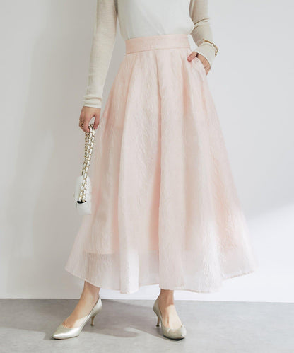 透紗提花半身裙