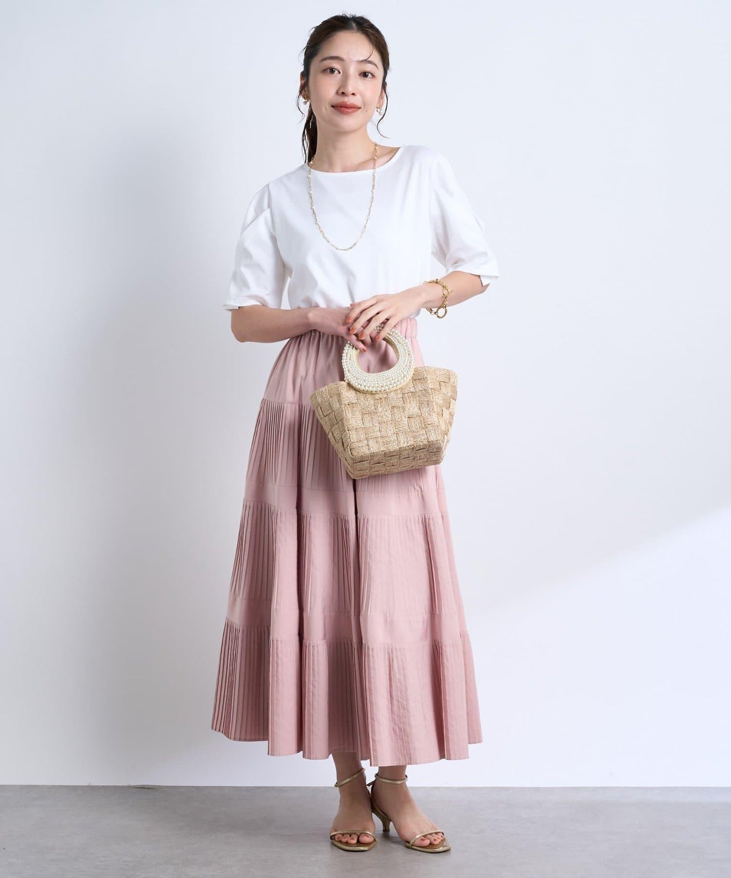 褶袖設計 針織上衣