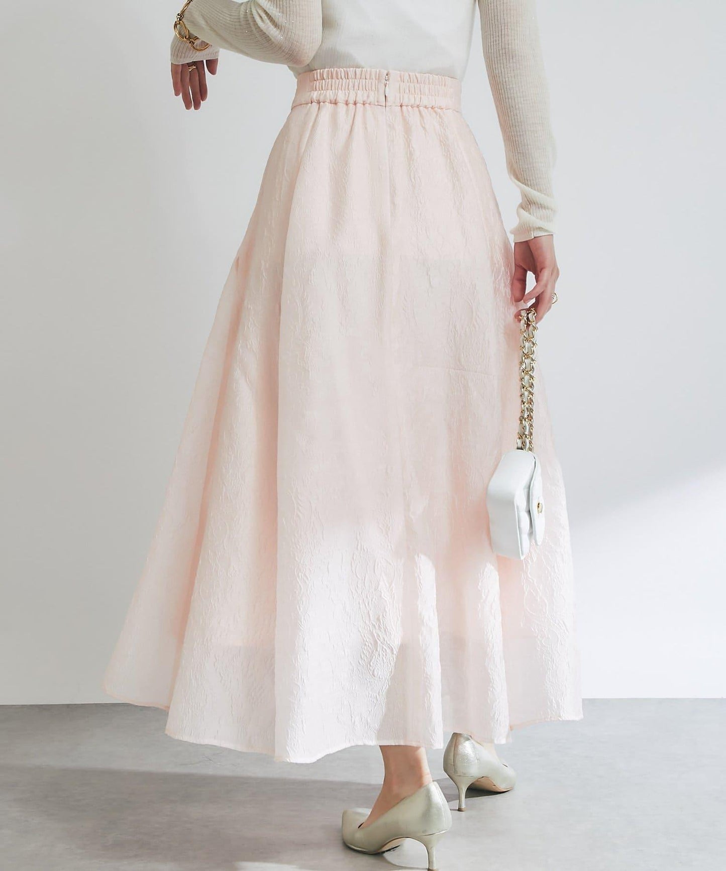 透紗提花半身裙