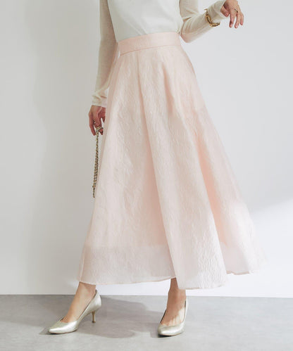 透紗提花半身裙