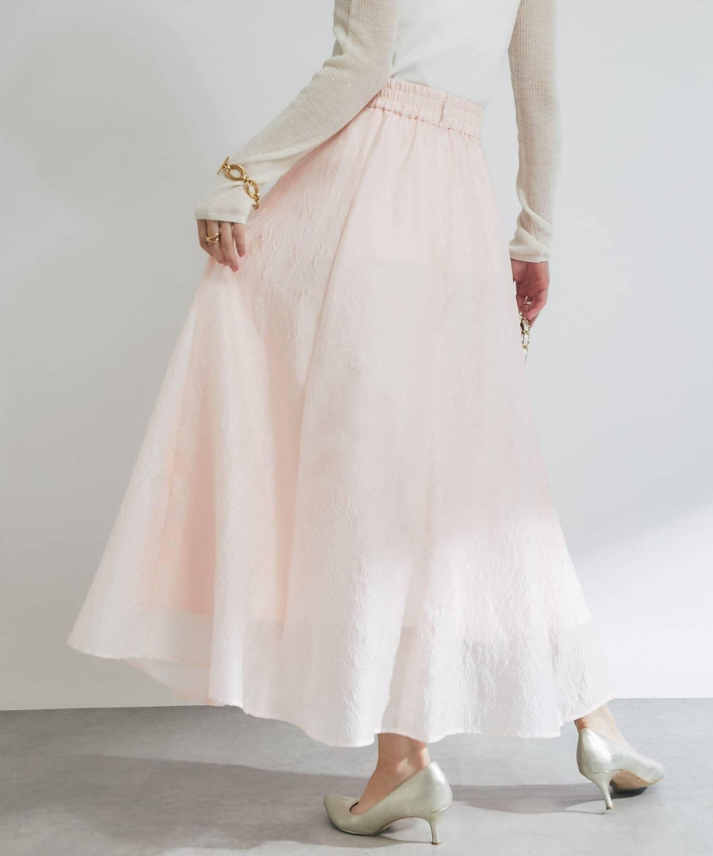 透紗提花半身裙