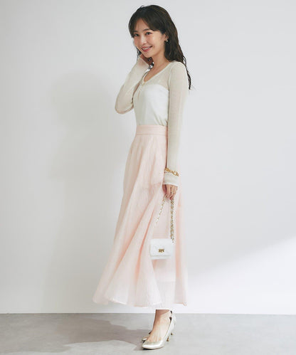 透紗提花半身裙