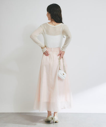 透紗提花半身裙