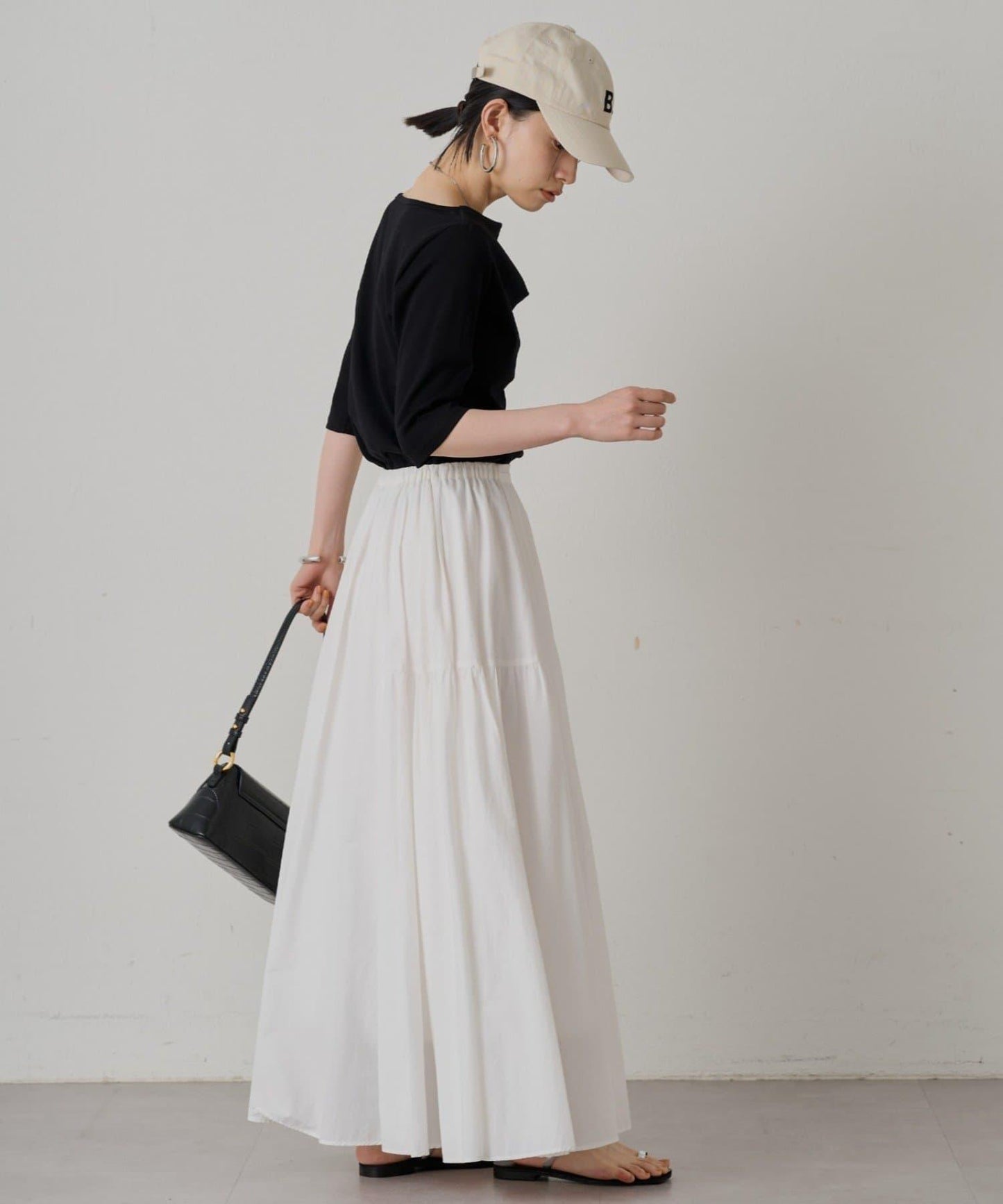 Loungedress 拼接褶皺半身裙