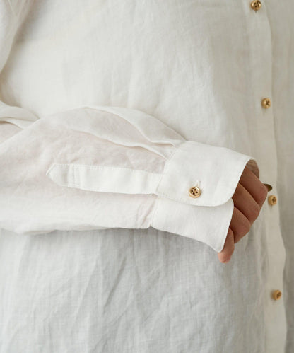 Loungedress 亞麻後繫帶襯衫