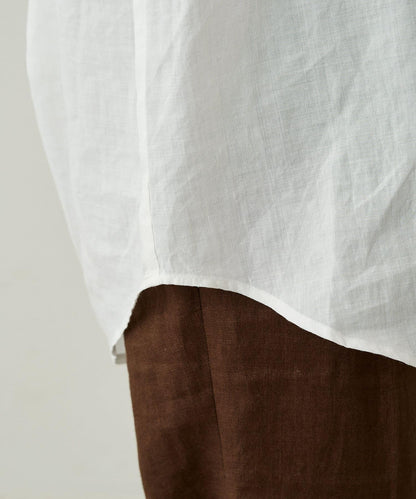 Loungedress 亞麻後繫帶襯衫