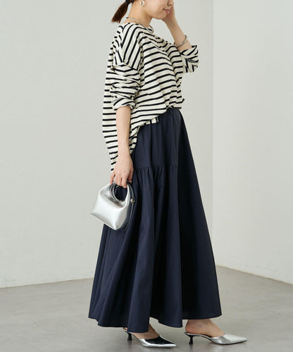 Loungedress 拼接褶皺半身裙