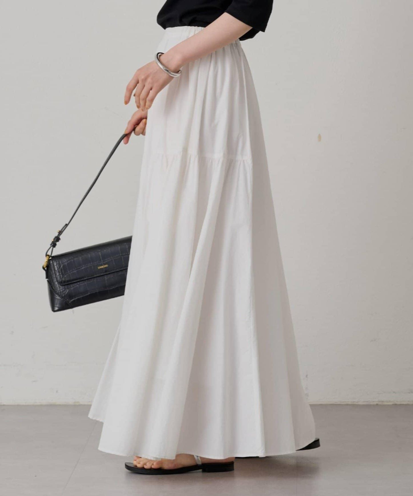 Loungedress 拼接褶皺半身裙