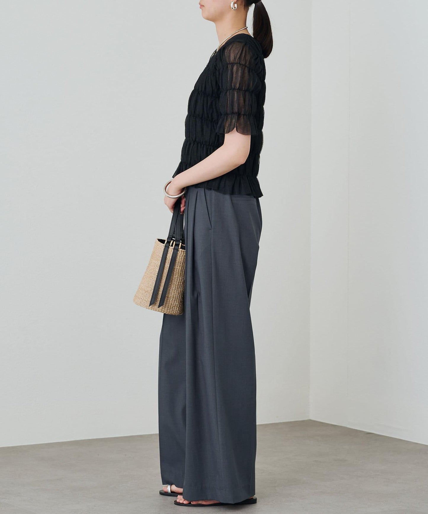 Loungedress 抽褶設計針織上衣