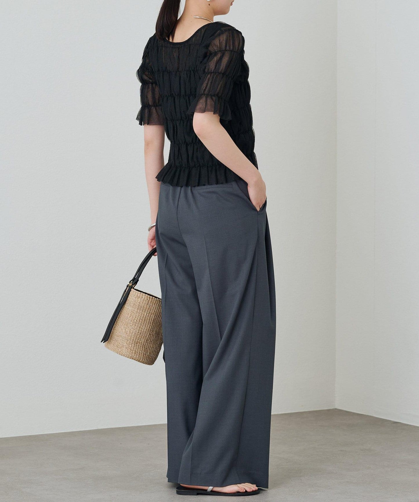 Loungedress 抽褶設計針織上衣